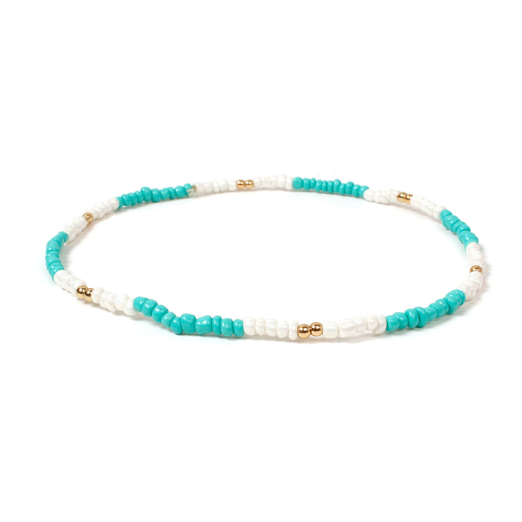 Zuowen Handmade Beaded Elastic Choker Necklace Bohemian Colorful Beads Chain Necklaces for Women Summer Jewelry