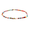 Zuowen Handmade Beaded Elastic Choker Necklace Bohemian Colorful Beads Chain Necklaces for Women Summer Jewelry