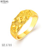 aliexpress 24k gold color engagement ring five petal flowers 6 7 8 9 aliancas joyas