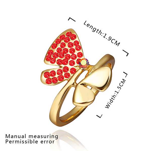 aliexpress women jewelry gold color wedding rings red v anillos to.us bear charm SMTPR335
