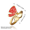 aliexpress women jewelry gold color wedding rings red v anillos to.us bear charm SMTPR335