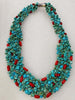 amethyts/turquoise/red coral pearl baroque necklace 18inch   beads nature woman 2020