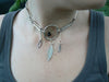 antique brass dreamcatcher necklace turquoise and amber gypsy tribal boho hippie tribal fusion style