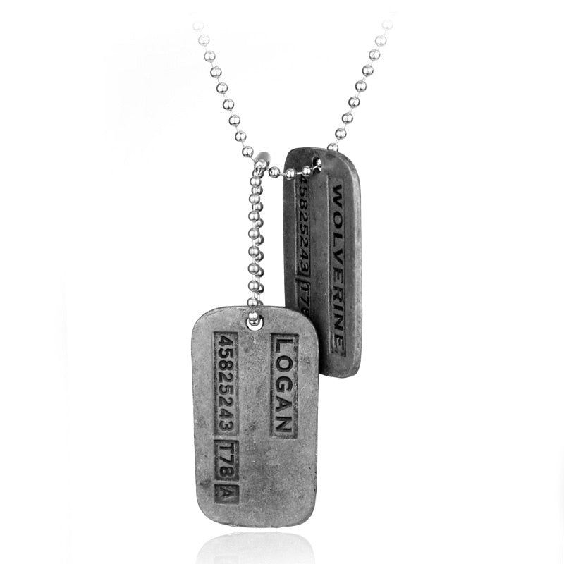 army Military Metal Pendant Chain Necklace Statement long Jewelry men's gift Double pole piece Punk Type
