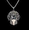 beagle dog necklace Handmade necklace Carved hollow pendant jewelry golden colors plated fast delivery