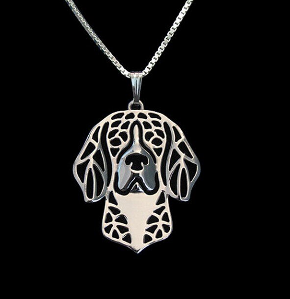 beagle dog necklace Handmade necklace Carved hollow pendant jewelry golden colors plated fast delivery
