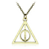 bijoux homme Deathly Hallows Pendant Necklace for women men Triangle Rotatable intermediate Resurrection Stone Long Necklaces