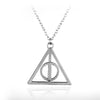 bijoux homme Deathly Hallows Pendant Necklace for women men Triangle Rotatable intermediate Resurrection Stone Long Necklaces