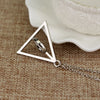 bijoux homme Deathly Hallows Pendant Necklace for women men Triangle Rotatable intermediate Resurrection Stone Long Necklaces