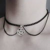 black pentagram choker necklace - gothic necklace