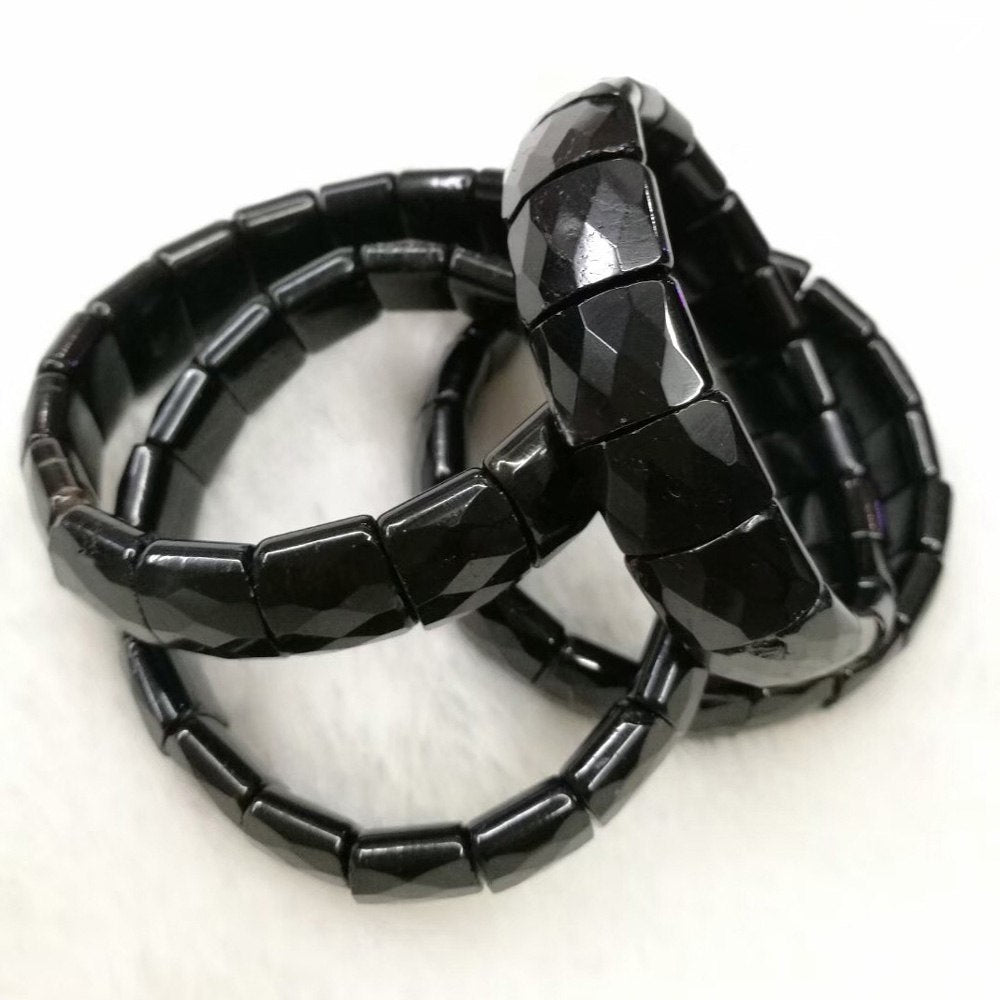 black tourmaline stone beads bracelet natural gemstone bracelet DIY jewelry for woman for gift   !