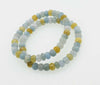 blue Aquamarine roundel faceted 8*4mm bracelet 7.5inch   beads nature