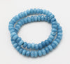 blue jade roundel faceted roundel 8*4mm bracelet 7.5inch   beads nature