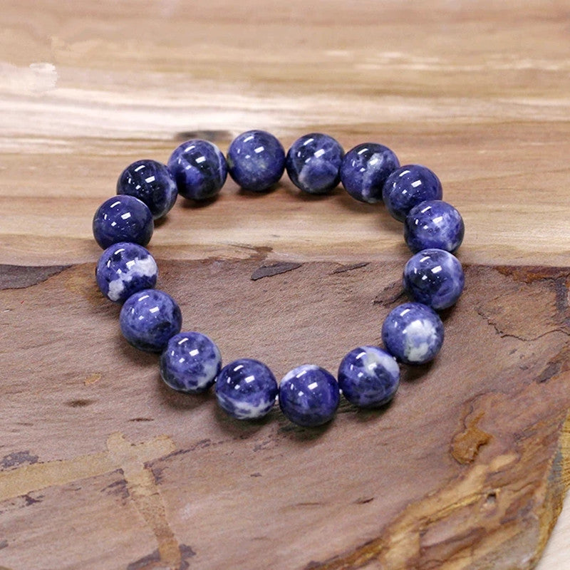 blue sodalite agate round 4/6/8/10/12/14/16/18/20mm bracelet 7.5inch   beads nature freeshipping gift