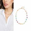 bohemian rainbow neclase women choker chaine femme jewelry sautoir femme long rosary stone freshwater pearl necklace jewelery
