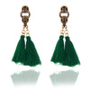 bohemian tassel earrings hanging drops for women statement earrings green vintage dangle earring jewelry e0236