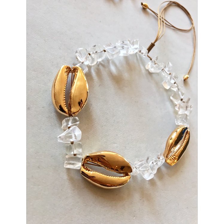 boho natural gold shell necklace handmade friendship MEGA PUKA CRYSTAL NECKLACE kolye collier femme bohemian choker necklace