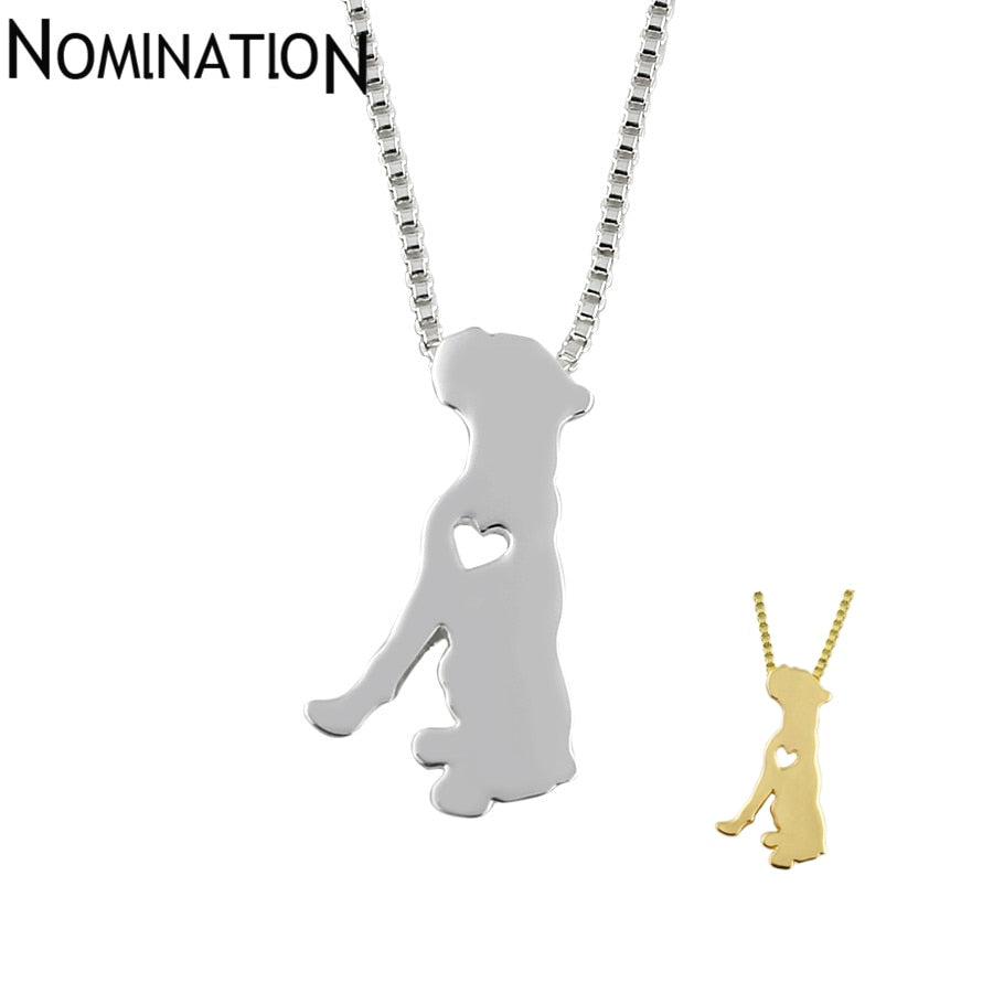 boxer dog necklace pet lovers pendant jewelry golden colors plated fast delivery