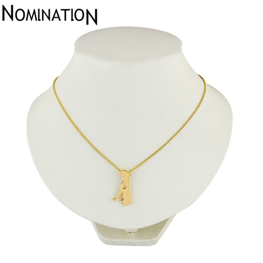 boxer dog necklace pet lovers pendant jewelry golden colors plated fast delivery