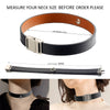 brand Leather  button buckle Leather necklace collar Choker Necklaces 41CM