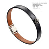 brand Leather  button buckle Leather necklace collar Choker Necklaces 41CM