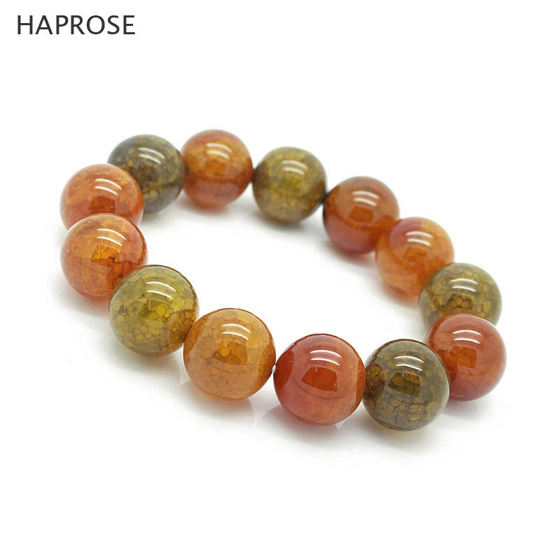 brown Natural Agate bracelet Tea dragon pattern agates Beads 12mm Creative Jewellery Gem Lion head bracelet Free shipping