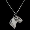 bull terrier necklace bulldog pendant jewelry golden colors plated