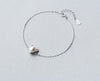 cUTE Real. 925 -Sterling -Silver-Jewelry cultured Pearl Cat chain bracelet Animal charm 925 sterling silver GTLS296