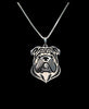 cartoon Boho Chic Alloy English bulldog necklace bulldog pendant golden two colors plated
