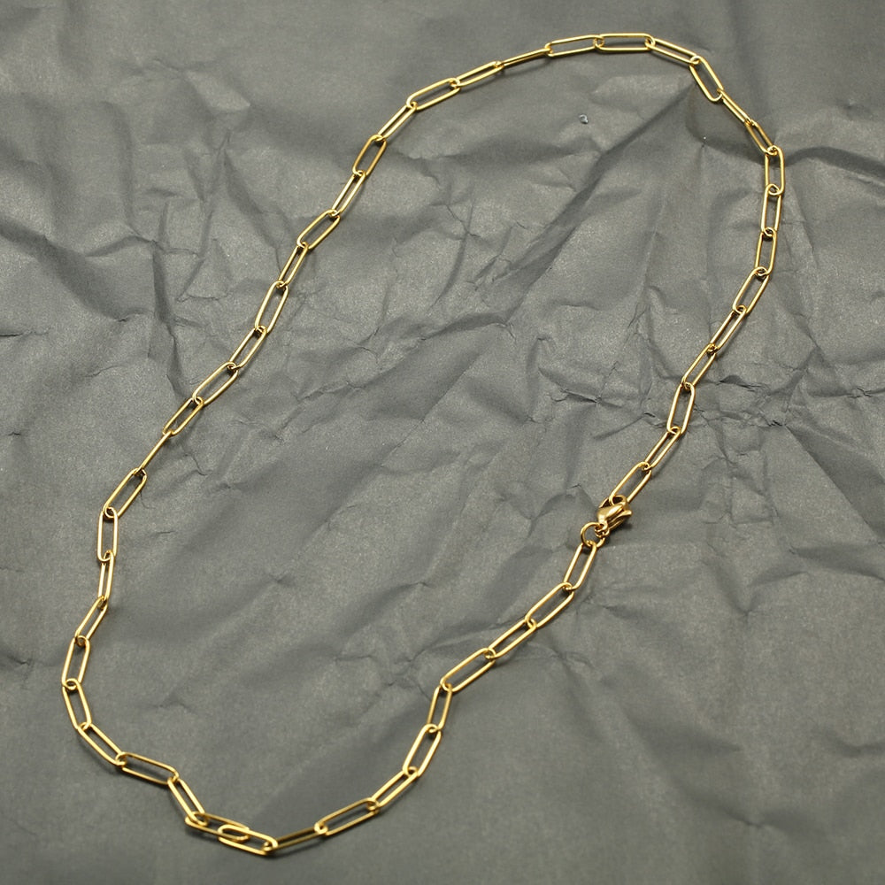 chain on the necklace Lobster clasp Gold Necklaces Linked Circle Necklaces for Women Minimalist Choker Necklace Jewelry 2022