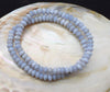 chalcedony blue roundel faceted 4*6mm bracelet 7.5inch   beads nature