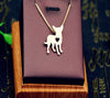 chihuahua dog necklace dog pendant animal jewelry  Handmade Carved hollow accessory Golden colors plated fast delivery