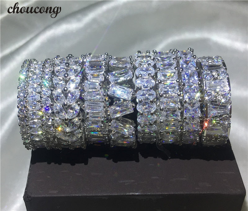 9 Styles Eternal Finger ring 5A zircon Cz 925 Sterling silver Engagement Wedding Band Rings For Women Men bijoux Gift