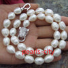 classic 10-12mm south sea white baroque pearl necklace  clasp