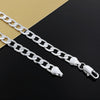 classic men's 925 Sterling Silver Necklace high quality Jewelry personality 16-24 inches 8MM necklace Christmas gifts