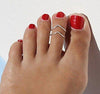 clear out of stork Lady Elegant Simple Adjustable Gold Silver Metal V Toe Ring Foot Beach Jewelry san0