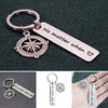 compass charm pendant keychain engraved words pendant keyring no matter when