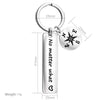 compass pattern design keychain engraved words pendant keyring no matter what