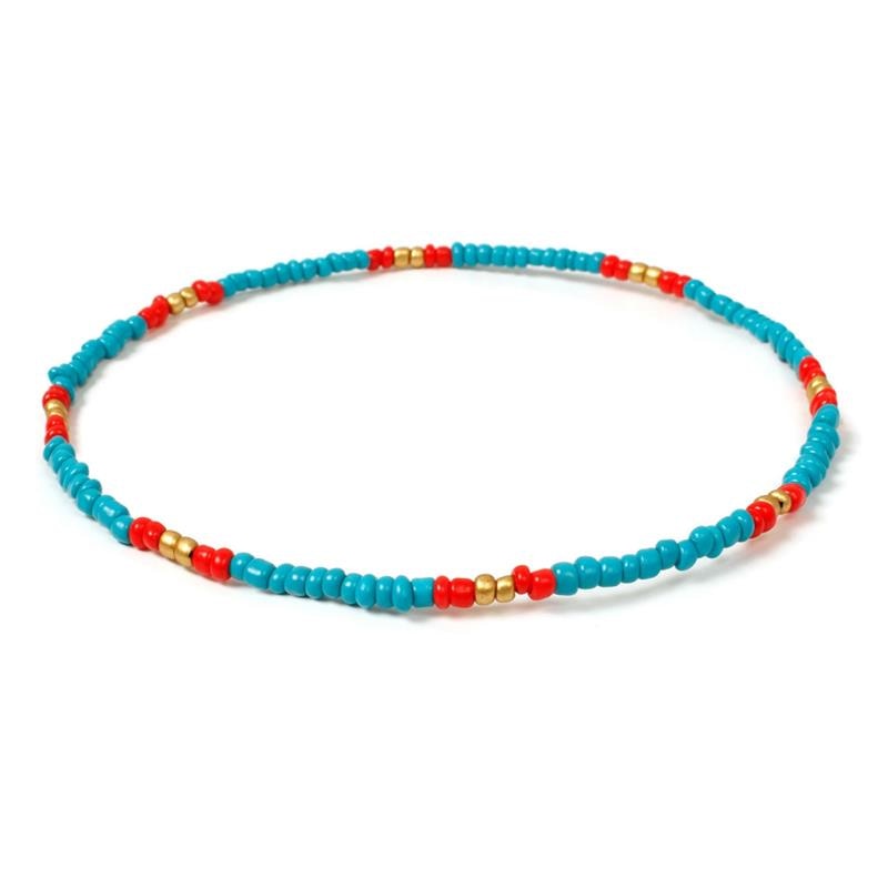 coxeer 1pc Bohemian Style Bead Decor Necklace Choker Handmade Cute Bohemia Bead Choker Necklace Jewelry Accessories For Beach