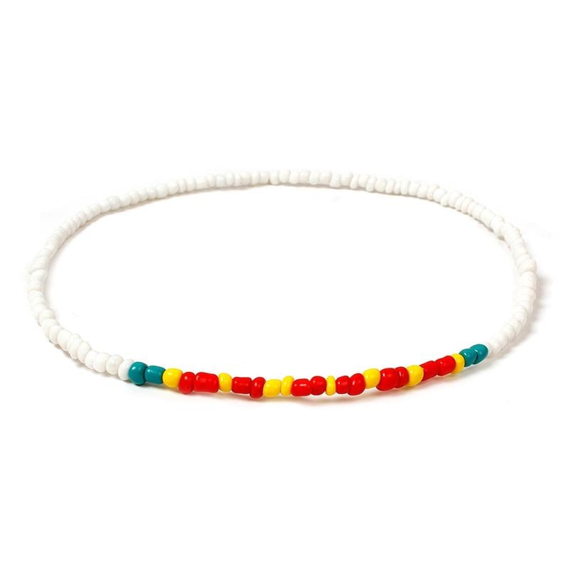 coxeer 1pc Bohemian Style Bead Decor Necklace Choker Handmade Cute Bohemia Bead Choker Necklace Jewelry Accessories For Beach