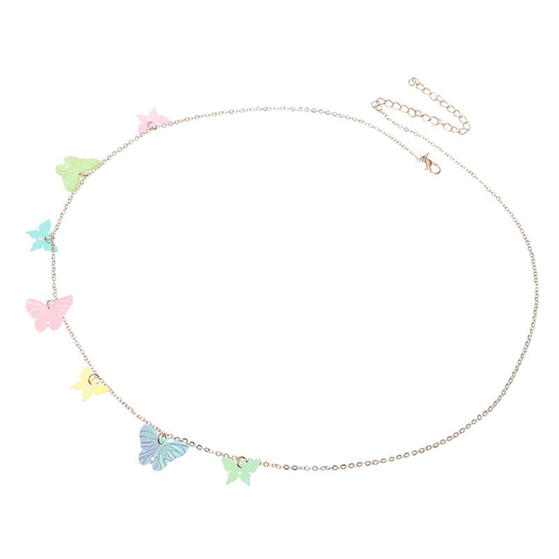 coxeer 1pc Waist Chain Creative Butterfly Sequin Decor Belly Chain Beach Travel Body Chain For Women Jewelry Accessories