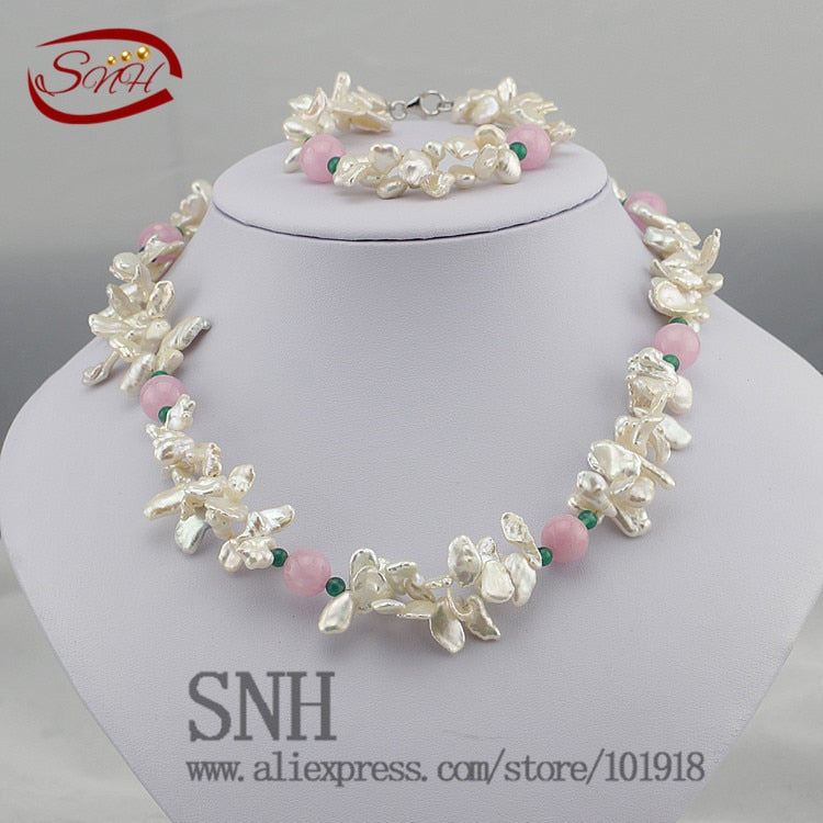 crystal jewelry set sterling silver jewelry 100% 925 formal jewelry set natural pearl