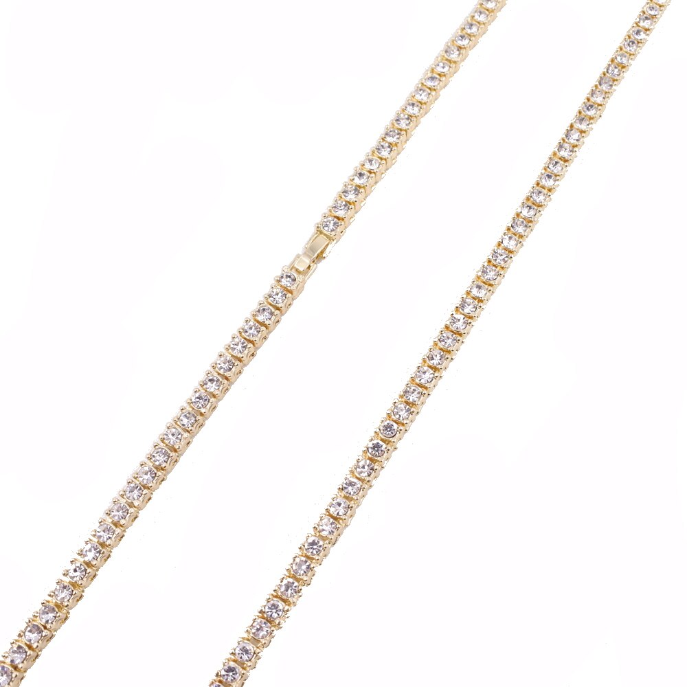 dancer singer designs gold silver color men women jewelry hip hop 1 row tennis necklace iced bling crystal rap cz chain