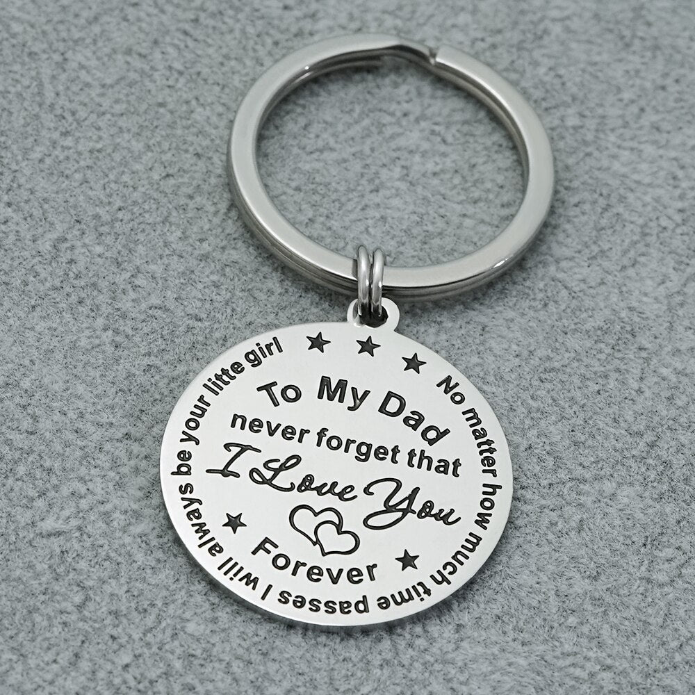 diy Father's day gift keychain for my dad husband gifts handmade engraved
