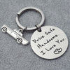 diy car keychain stainless steel keyring engraved Creative Gift