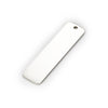 diy customized metal logo signs inner hole rectangular pendant 10pcs/lot keychain necklace pendants charm jewelry accessories