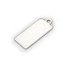 diy customized metal logo signs outer hole rectangular pendant 10pcs/lot keychain necklace pendants charm jewelry accessories