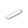 diy customized metal logo signs outer hole rectangular pendant 10pcs/lot keychain necklace pendants charm jewelry accessories