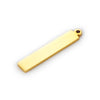 diy customized metal logo signs outer hole rectangular pendant 10pcs/lot keychain necklace pendants charm jewelry accessories