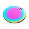 diy round circle customized logo tag 22mm 25mm jewelry accessories 30pcs/lot bracelet necklace pendant stainless steel